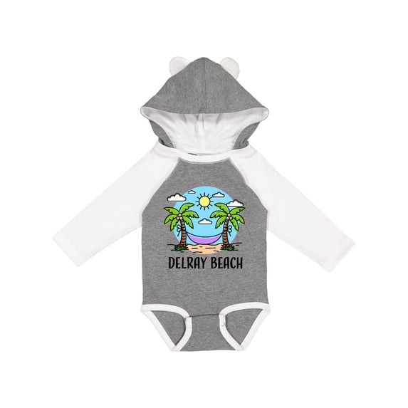 Inktastic Summer Vacation in Delray Beach Boys or Girls Long Sleeve Baby Bodysuit