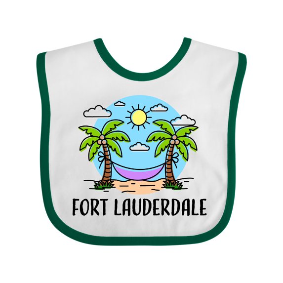 Inktastic Summer Vacation in Fort Lauderdale Boys or Girls Baby Bib