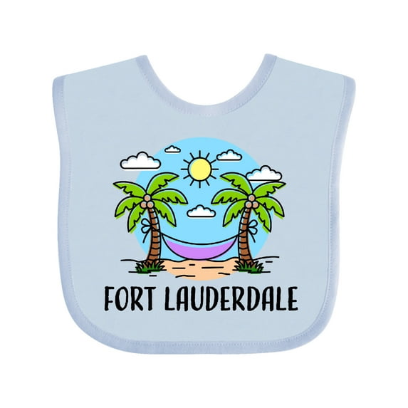 Inktastic Summer Vacation in Fort Lauderdale Boys or Girls Baby Bib