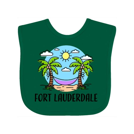 Inktastic Summer Vacation in Fort Lauderdale Boys or Girls Baby Bib