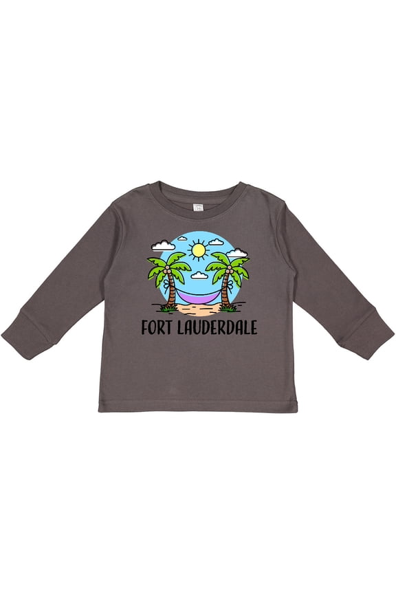 Summer Vacation in Fort Lauderdale Boys or Girls Long Sleeve Toddler T-Shirt