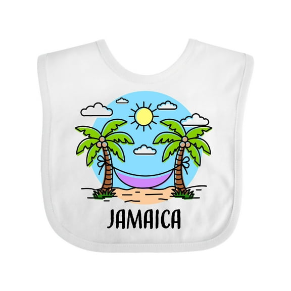 Inktastic Summer Vacation in Jamaica Boys or Girls Baby Bib