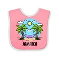 thumbnail image 1 of Inktastic Summer Vacation in Jamaica Boys or Girls Baby Bib, 1 of 4
