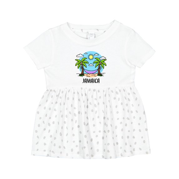 Inktastic Summer Vacation in Jamaica Girls Baby Dress