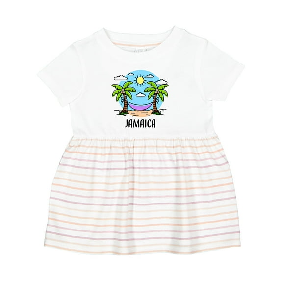 Inktastic Summer Vacation in Jamaica Girls Baby Dress