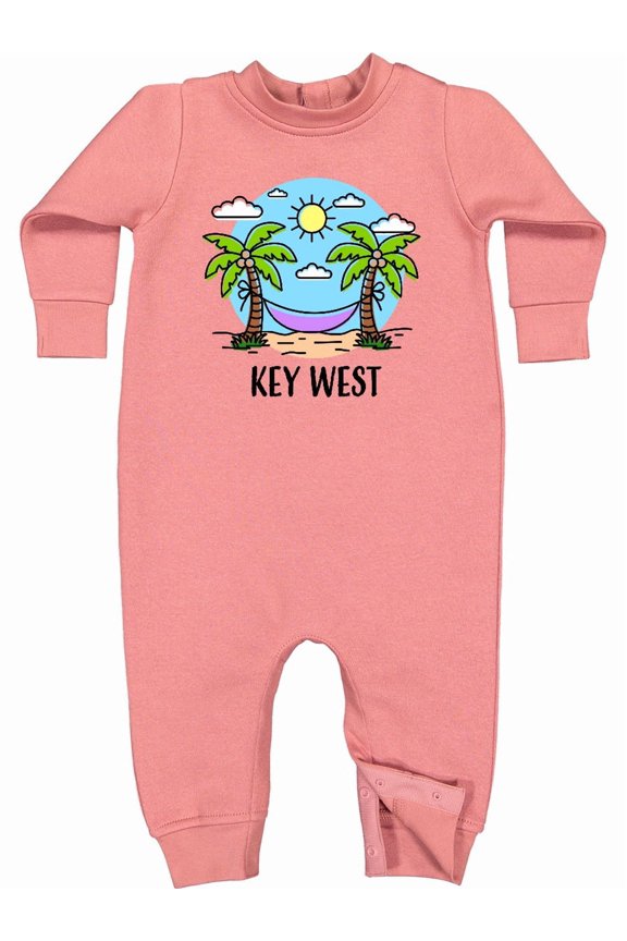 Summer Vacation in Key West Baby Fleece Romper