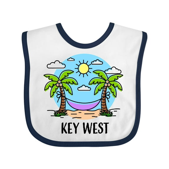 Inktastic Summer Vacation in Key West Boys or Girls Baby Bib