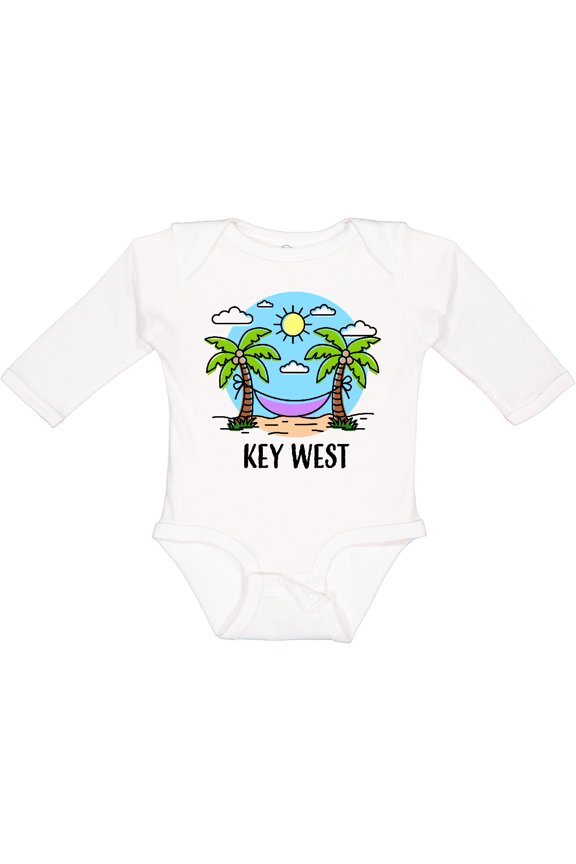 Summer Vacation in Key West Boys or Girls Long Sleeve Baby Bodysuit