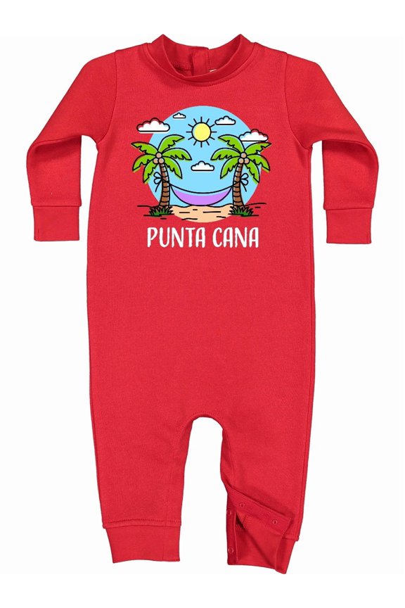 Summer Vacation in Punta Cana Baby Fleece Romper