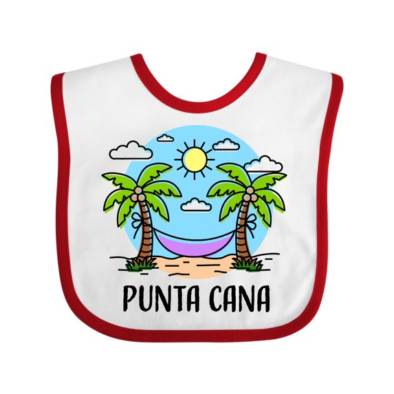 Inktastic Summer Vacation in Punta Cana Boys or Girls Baby Bib