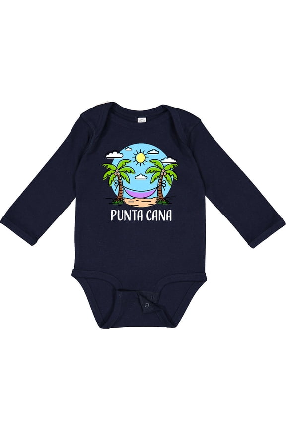 Summer Vacation in Punta Cana Boys or Girls Long Sleeve Baby Bodysuit