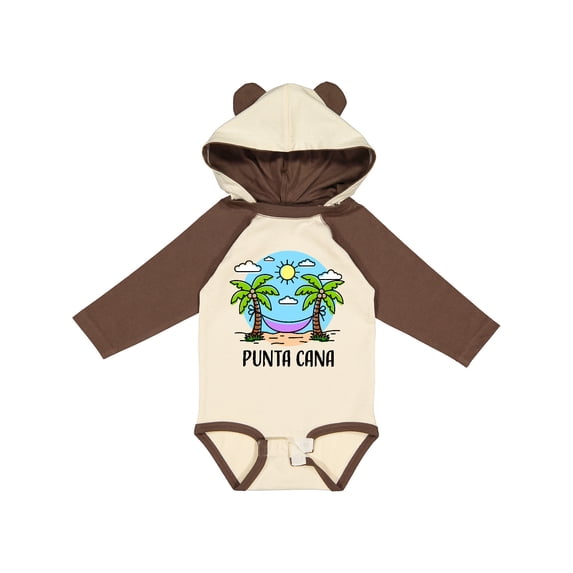 Inktastic Summer Vacation in Punta Cana Boys or Girls Long Sleeve Baby Bodysuit