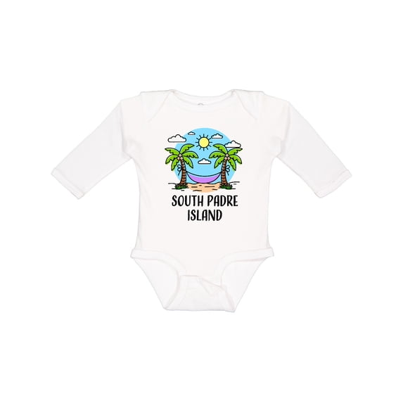 Inktastic Summer Vacation in South Padre Island Boys or Girls Long Sleeve Baby Bodysuit