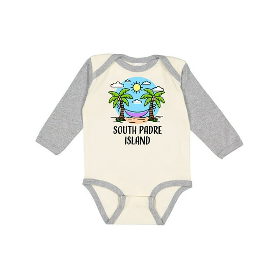 Inktastic Summer Vacation in South Padre Island Boys or Girls Long Sleeve Baby Bodysuit