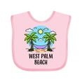 thumbnail image 1 of Inktastic Summer Vacation in West Palm Beach Boys or Girls Baby Bib, 1 of 4