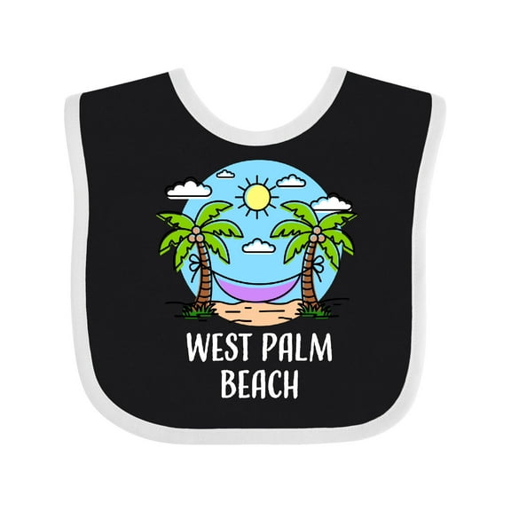 Inktastic Summer Vacation in West Palm Beach Boys or Girls Baby Bib
