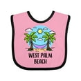 thumbnail image 1 of Inktastic Summer Vacation in West Palm Beach Boys or Girls Baby Bib, 1 of 4