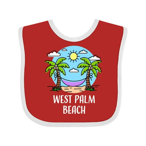 Inktastic Summer Vacation in West Palm Beach Boys or Girls Baby Bib