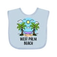 thumbnail image 1 of Inktastic Summer Vacation in West Palm Beach Boys or Girls Baby Bib, 1 of 4