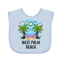 Inktastic Summer Vacation in West Palm Beach Boys or Girls Baby Bib