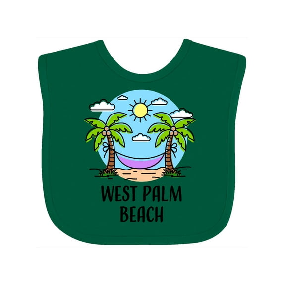 Inktastic Summer Vacation in West Palm Beach Boys or Girls Baby Bib