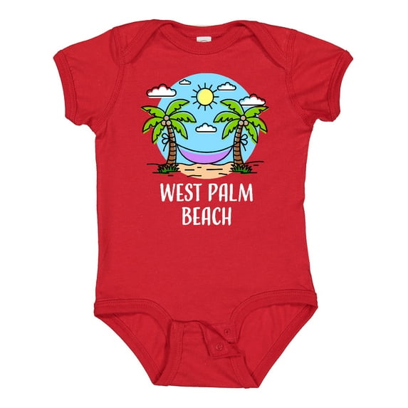 Inktastic Summer Vacation in West Palm Beach Boys or Girls Baby Bodysuit