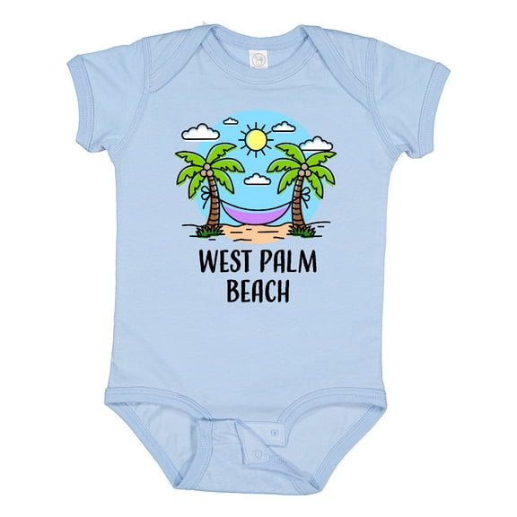 Inktastic Summer Vacation in West Palm Beach Boys or Girls Baby Bodysuit