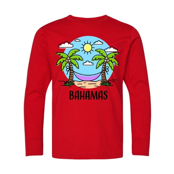 Inktastic Summer Vacation in the Bahamas Long Sleeve Youth T-Shirt