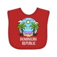 thumbnail image 1 of Inktastic Summer Vacation in the Dominican Republic Boys or Girls Baby Bib, 1 of 4