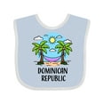 thumbnail image 1 of Inktastic Summer Vacatoion in the Dominican Republic Boys or Girls Baby Bib, 1 of 4