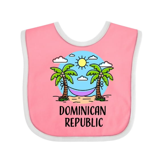 Inktastic Summer Vacatoion in the Dominican Republic Boys or Girls Baby Bib