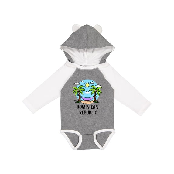 Inktastic Summer Vacatoion in the Dominican Republic Boys or Girls Long Sleeve Baby Bodysuit