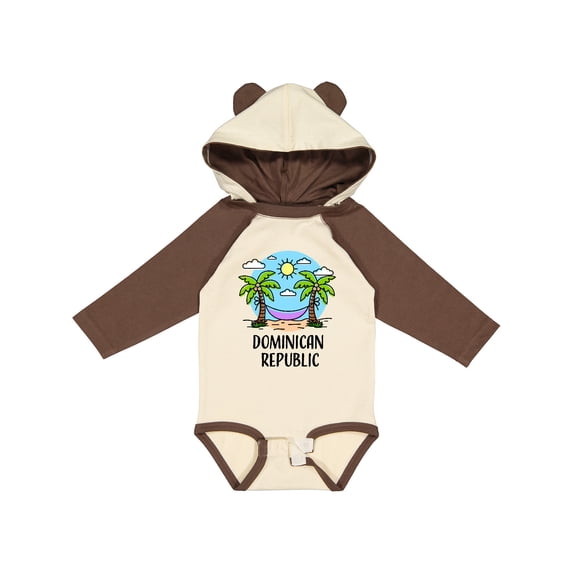 Inktastic Summer Vacatoion in the Dominican Republic Boys or Girls Long Sleeve Baby Bodysuit