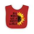 thumbnail image 1 of Inktastic Summer in a World Full of Roses Be a Sunflower Boys or Girls Baby Bib, 1 of 4