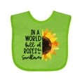 thumbnail image 1 of Inktastic Summer in a World Full of Roses Be a Sunflower Boys or Girls Baby Bib, 1 of 4