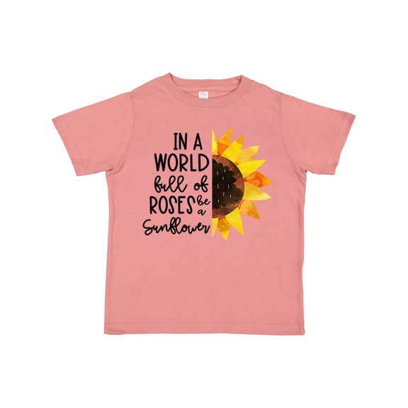 Inktastic Summer in a World Full of Roses Be a Sunflower Boys or Girls Toddler T-Shirt