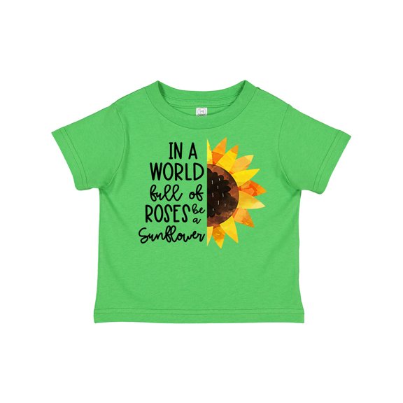 Inktastic Summer in a World Full of Roses Be a Sunflower Boys or Girls Toddler T-Shirt