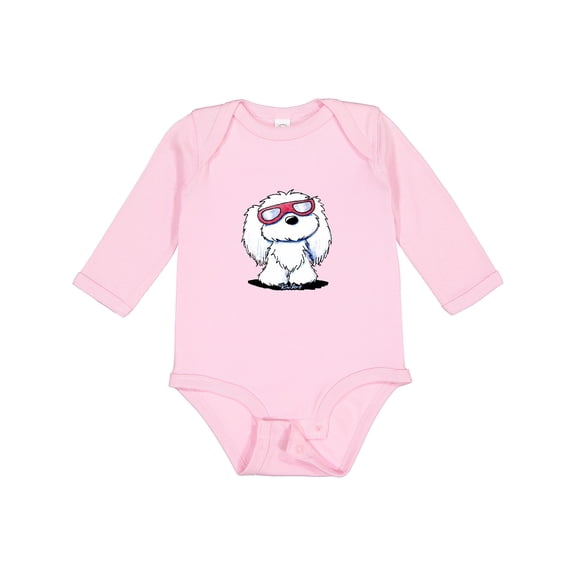 Inktastic Summertime Maltese Boys or Girls Long Sleeve Baby Bodysuit