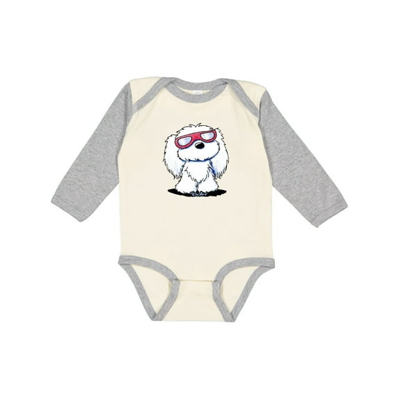 Inktastic Summertime Maltese Boys or Girls Long Sleeve Baby Bodysuit