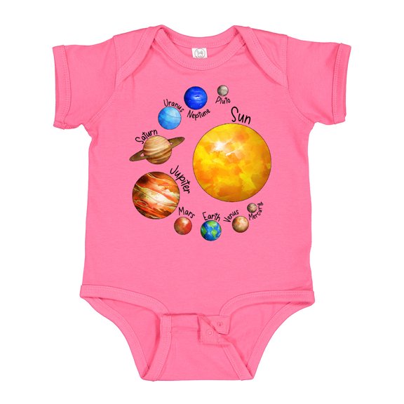 Inktastic Sun and Planets- Yes, and Pluto Boys or Girls Baby Bodysuit