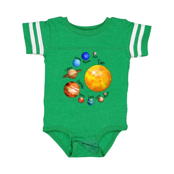 Inktastic Sun and Planets- Yes, and Pluto Boys or Girls Baby Bodysuit