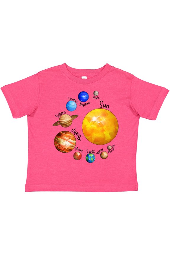 Sun and Planets Yes, and Pluto Boys or Girls Toddler T-Shirt