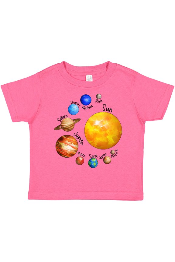 Sun and Planets Yes, and Pluto Boys or Girls Toddler T-Shirt