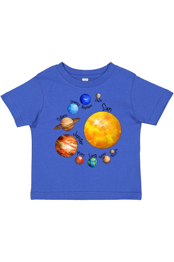 Sun and Planets Yes, and Pluto Boys or Girls Toddler T-Shirt