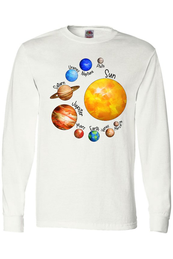 Sun and Planets- Yes, and Pluto Long Sleeve T-Shirt