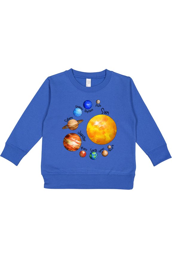 Sun and Planets Yes, and Pluto Toddler Sweatshirt