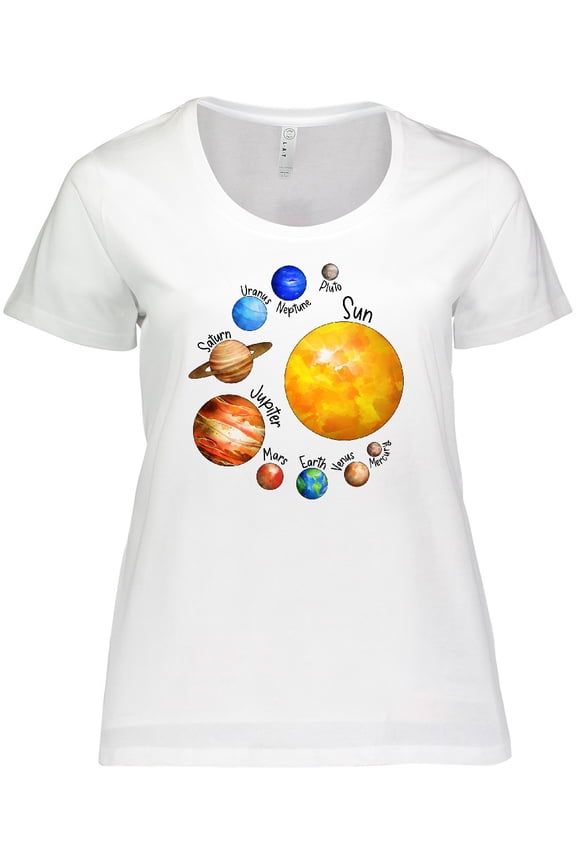 Sun and Planets- Yes, and Pluto Women's Plus Size T-Shirt
