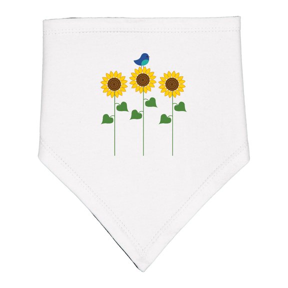 Inktastic Sunflower Garden and Bird Baby Bandana Bib