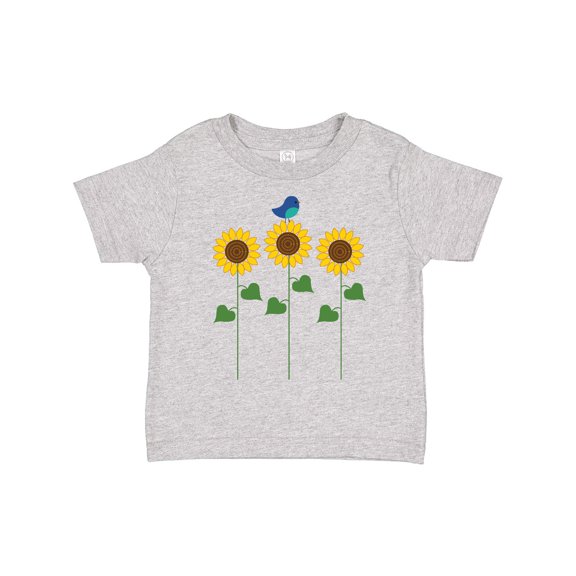 Inktastic Sunflower Garden and Bird Boys or Girls Toddler T-Shirt