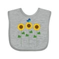 thumbnail image 1 of Inktastic Sunflower Garden and bird Boys or Girls Baby Bib, 1 of 4